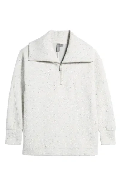 Sweaty Betty Radiant Half Zip Sweatshirt In Tranquil Grey Marl