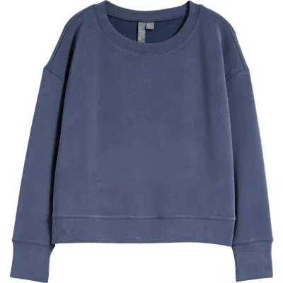 Sweaty Betty Sand Wash Sweatshirt In Navy Blue