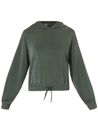 Sweaty Betty Sand Washed Cropped Hoodie In Green