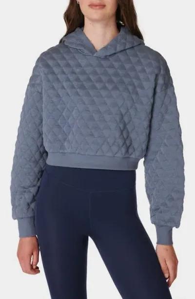 Sweaty Betty Sandwash Quilted Hoodie In Endless Blue