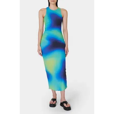 Sweaty Betty Shayla Print Racerback Maxi Dress In Blue Large Tropics Print