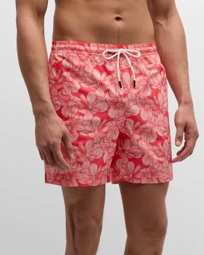 Swims Men's Tropicale Hibiscus-print Swim Shorts In Bougainvillea