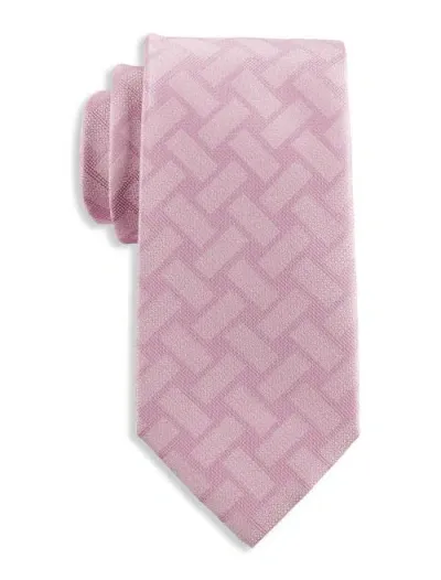 Synrgy By Dxl Basketweave Geometric Tie In Pink