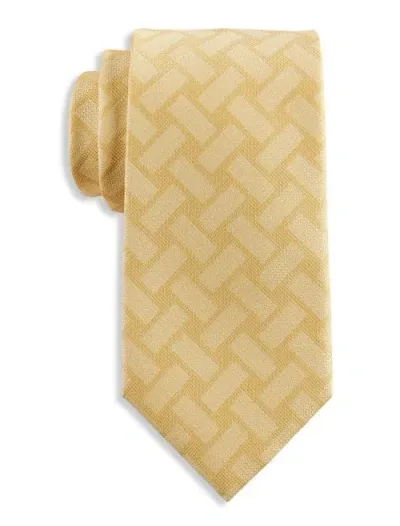 Synrgy By Dxl Basketweave Geometric Tie In Yellow