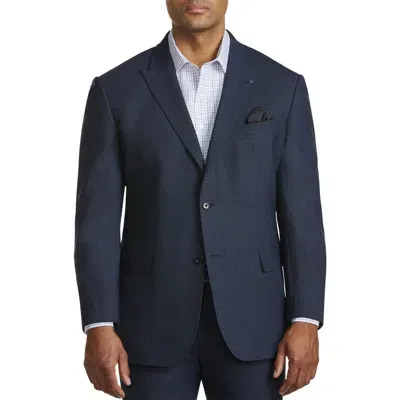 Synrgy By Dxl Jacket-relaxer Performance Mélange Suit Jacket In Blue