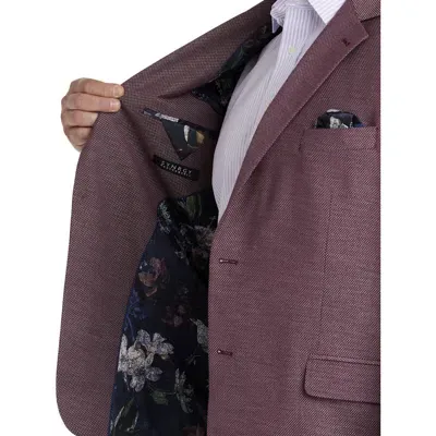 Synrgy By Dxl Textured Sport Coat In Burgundy