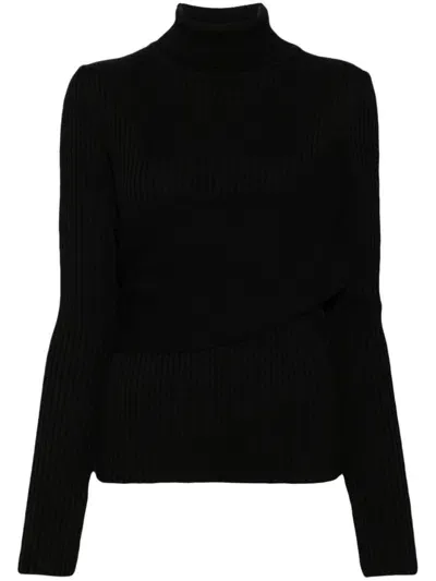 System Crossed Jumper In Black