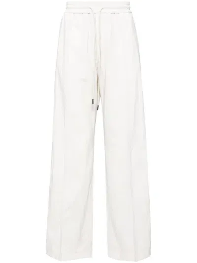 System Velvet Tuxedo Pant In White