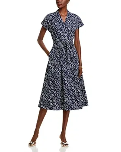 T Tahari Faux Wrap Dress In Knotted Dream Print