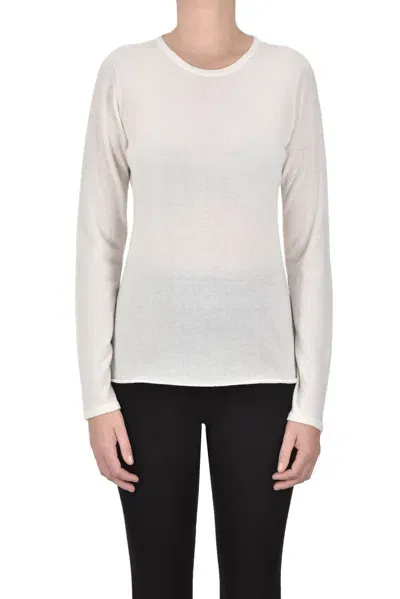 Tabaroni Cashmere Extrafine Cashmere Pullover In Ivory