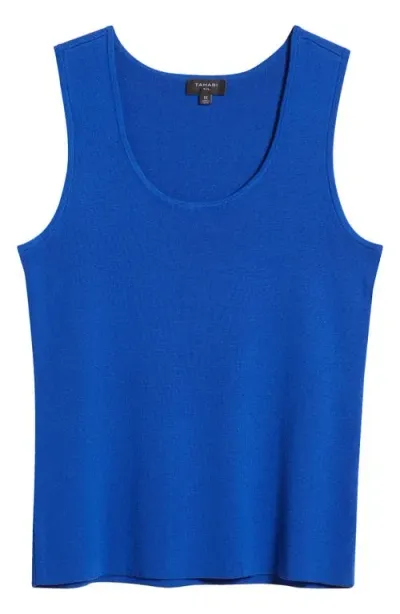 Tahari Asl Knit Tank In New Royal