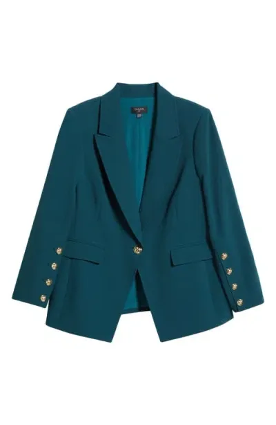 Tahari Asl One-button Blazer In Hunter