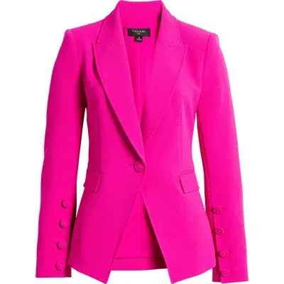 Tahari Asl One Button Blazer In Shocking Pink