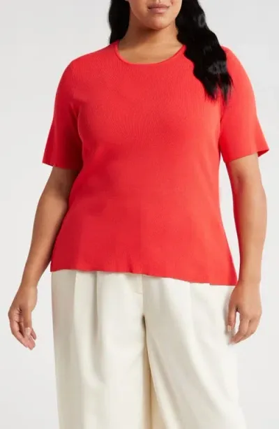 Tahari Asl Short Sleeve Sweater In Grenadine