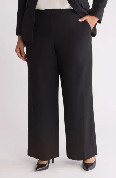 Tahari Asl Wide Leg Pants In Black