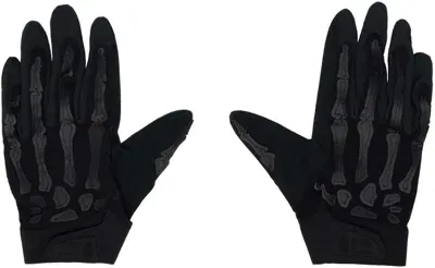 Takahiromiyashita The Soloist Black Cycling Gloves In Black X Black Bone