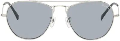 Takahiromiyashita The Soloist Silver William Sunglasses In Black