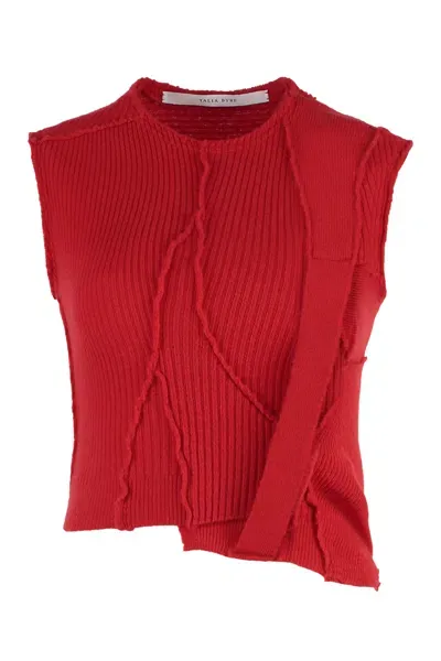 Talia Byre Merino Wool Tank Top In Red