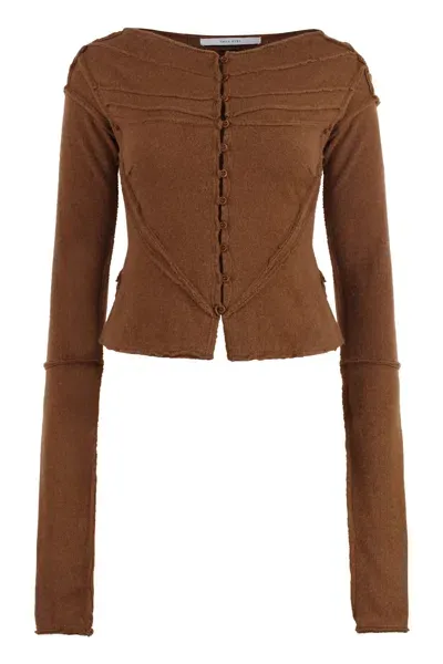 Talia Byre Wool And Cashmere Cardigan In Camel