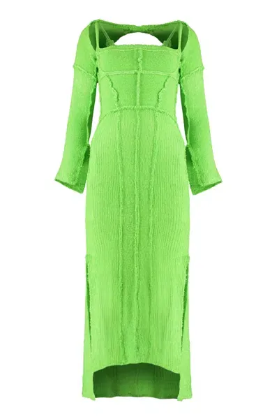 Talia Byre Wool-blend Dress In Green