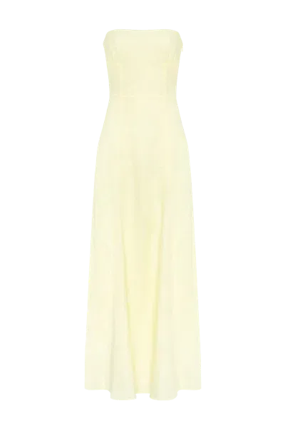 Tamar Keburia Maxi Boned Dress In Yellow