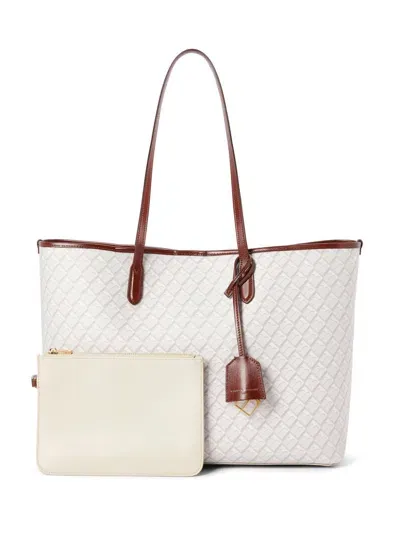 Tammy & Benjamin Monogram-pattern Tote Bag In Neutrals