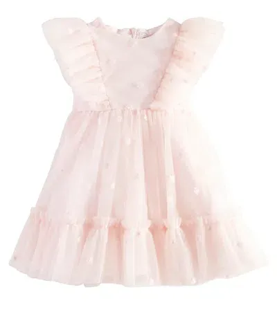 Tartine Et Chocolat Baby Ruffled Tulle Dress In Pink