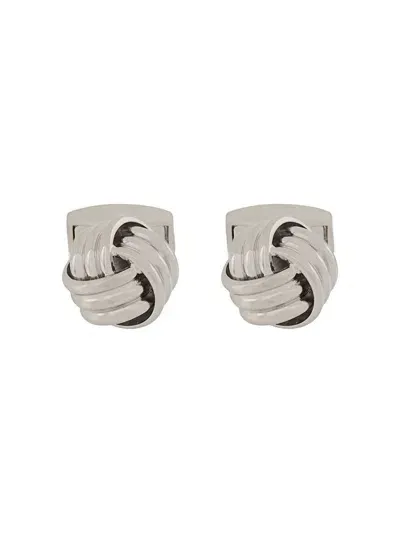 Tateossian Cufflinks Node Base Metal Palladium Plain Accessories In Grey