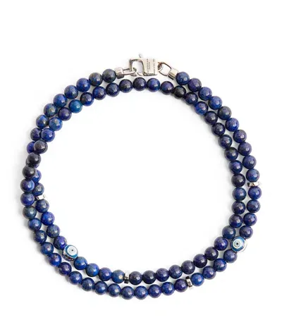 Tateossian Lapis Lazuli Evil Eye Bracelet In Blue