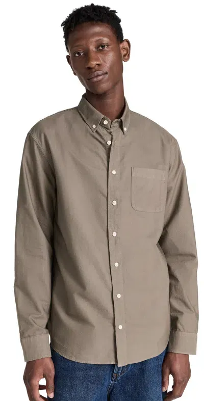 Taylor Stitch Jack Oxford Shirt Smoked Olive Oxford