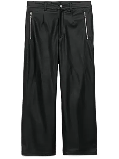 Team Wang Design The Original 1 Faux-leather Trousers In Black