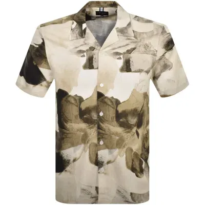 Ted Baker Henris Relaxed Fit Floral Shirt Beige