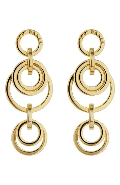 Ted Baker Huliet Drop Earrings In Gold Tone