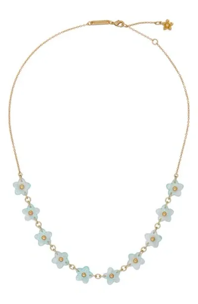 Ted Baker London Wiila Flower Statement Necklace In Gold Tone/mint