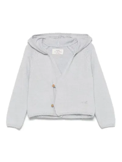 Teddy & Minou Babies' Tricot Hoodie In Blue