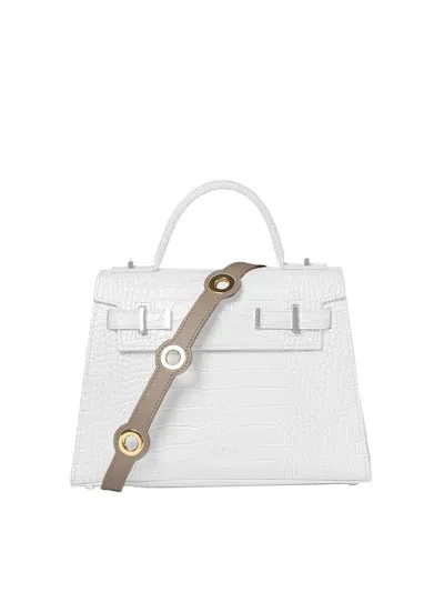 Teddy Blake Eyelet Leather Strap In Beige