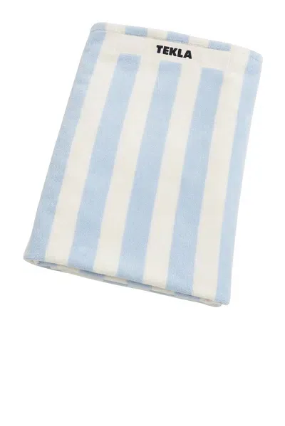 Tekla Beach Towel In Isle Blue Stripes