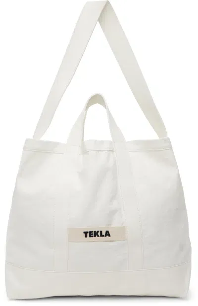 Tekla Off-white Beach Tote In White (core)