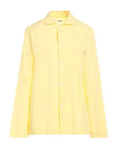 Tekla Yellow Long Sleeve Pyjama Shirt