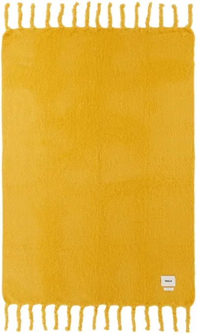 Tekla Yellow Le Corbusier Mohair Blanket In Le Jaune Vif