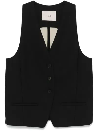 Tela Scuba Gilet In Black