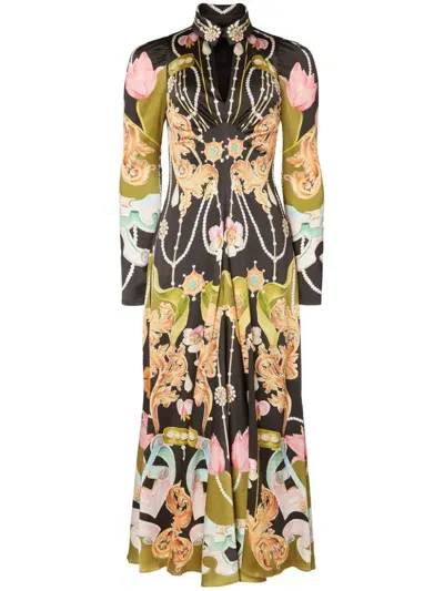 Temperley London Akira Maxi Dress In Black