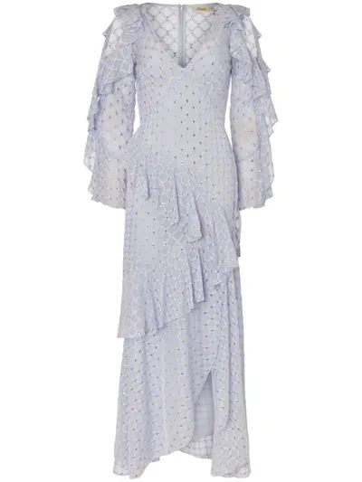 Temperley London Angelico Maxi Dress In Blue