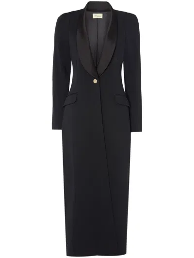 Temperley London Enzo Single-breasted Coat In Black