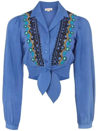 Temperley London Florentine Blouse In Blue