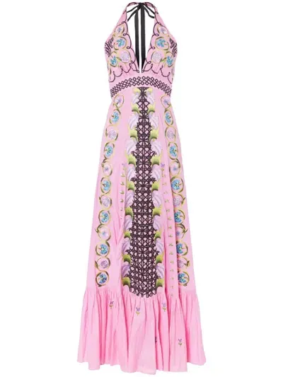 Temperley London Florentine Maxi Dress In Pink