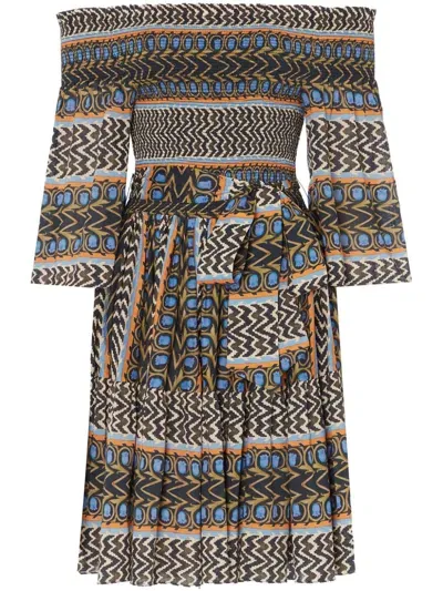 Temperley London Gia Mini Dress In Blue