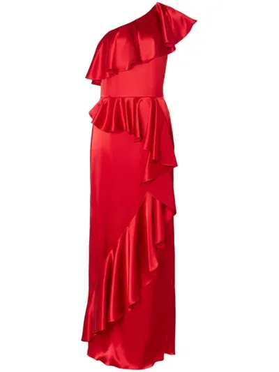 Temperley London Sandrelli Maxi Dress In Red