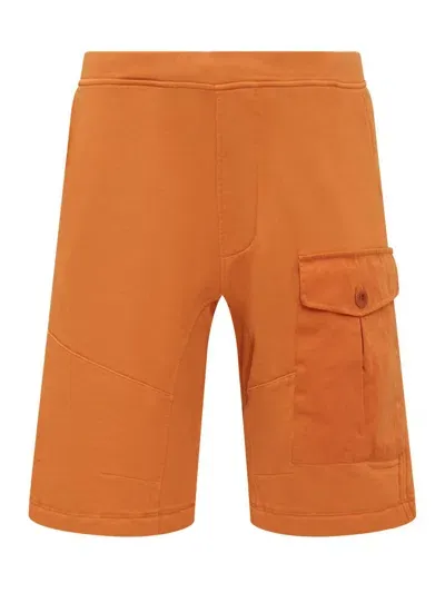 Ten C Fleece Short Pants In Orange