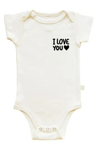 Tenth & Pine Kids' I Love You Organic Cotton Bodysuit In Natural